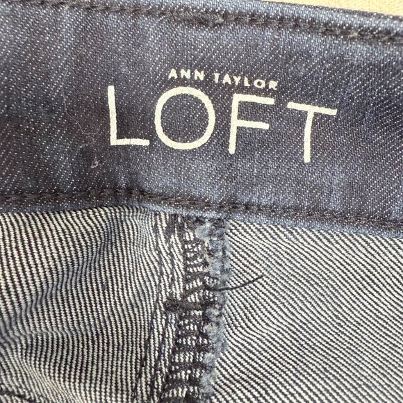 Ann Taylor Loft Womens 28/6PCurvy Kick Crop Jeans Dark Wash Denim Petite - Picture 3 of 9